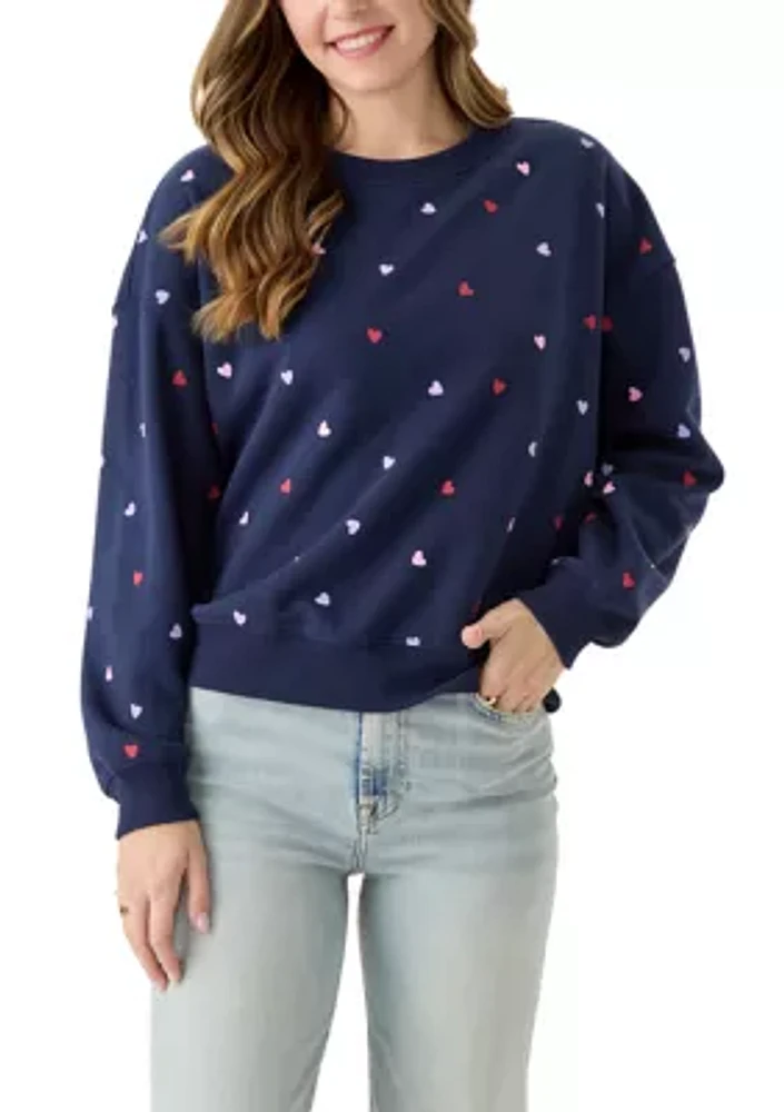 Women's Multi Heart Crew Sweatshirt