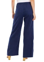 Women's Pleat Front Wide Leg Pants