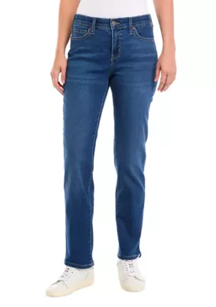 Women's Mid Rise Straight Jeans