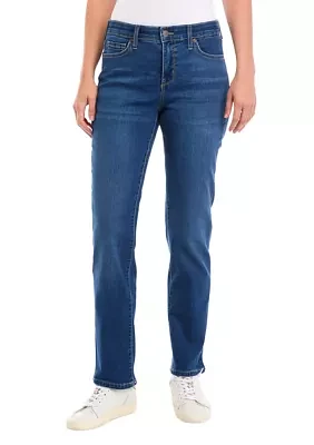 Women's Mid Rise Straight Jeans