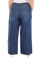 Plus Wide Leg Soft Jeans