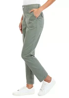 Petite High Rise Slim Straight Utility Pants