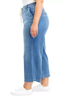 Plus Wide Leg Rope Belt Pants