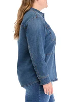 Plus Denim Shacket