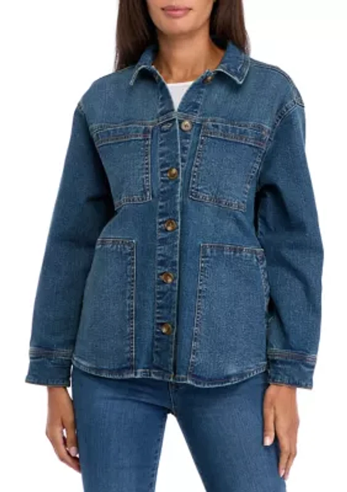 Petite Denim Shacket