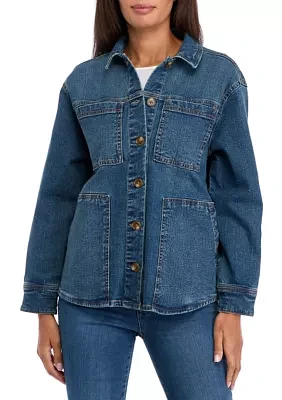 Petite Denim Shacket