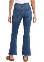 Petite Patch Pocket Flare Jeans