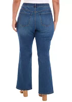 Plus Patch Pocket Flare Jeans