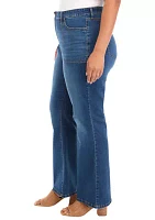 Plus Patch Pocket Flare Jeans