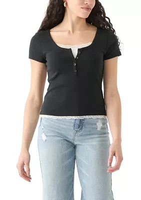 Women's Short Sleeve 1x1 Ribbed T-Shirt