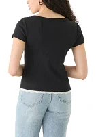 Women's Short Sleeve 1x1 Ribbed T-Shirt