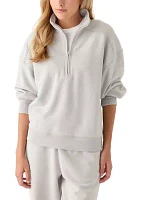 Women's Comfy Fleece 1/4 Zip Mineral Wash Sweatshirt