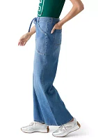 Women's Mid Rise Wide Leg Jeans