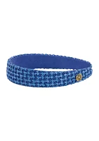 Blue Stream Knit Caning Headband