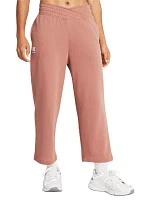 Women's UA Rival Terry Wide Leg Crop Pants