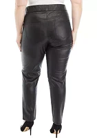 Plus Avery Slim Faux Leather Pants