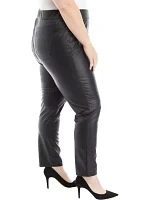 Plus Avery Slim Faux Leather Pants