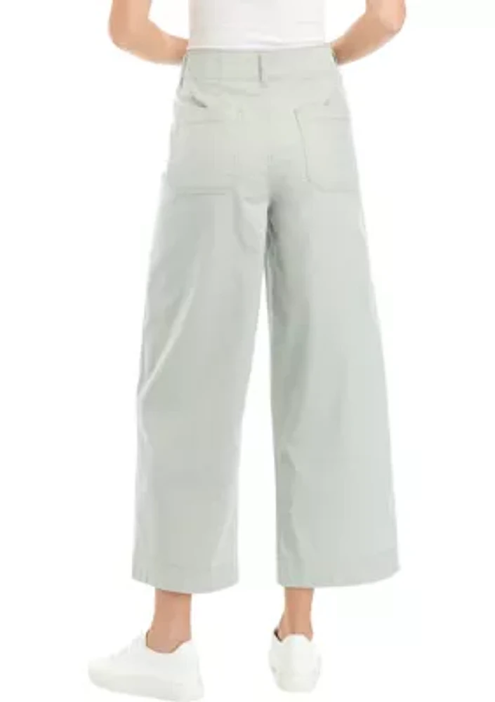 Women's Shape Effect Tummy Sculpt Cropped Wide Leg Pants