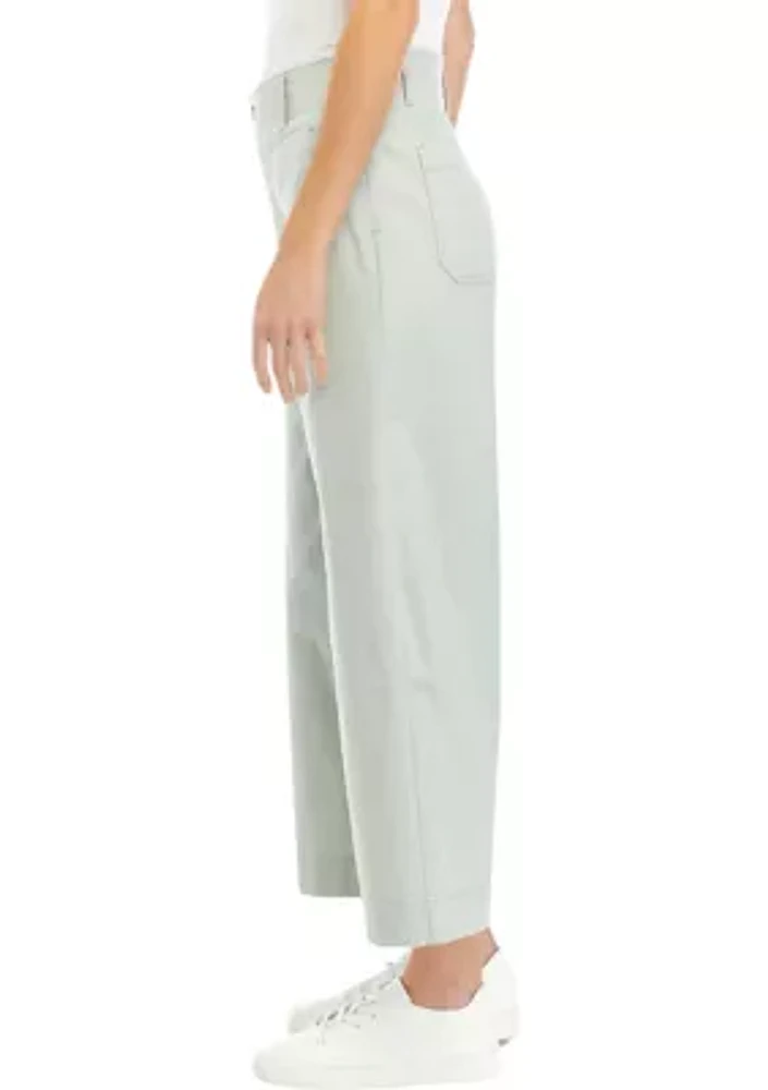 Women's Shape Effect Tummy Sculpt Cropped Wide Leg Pants