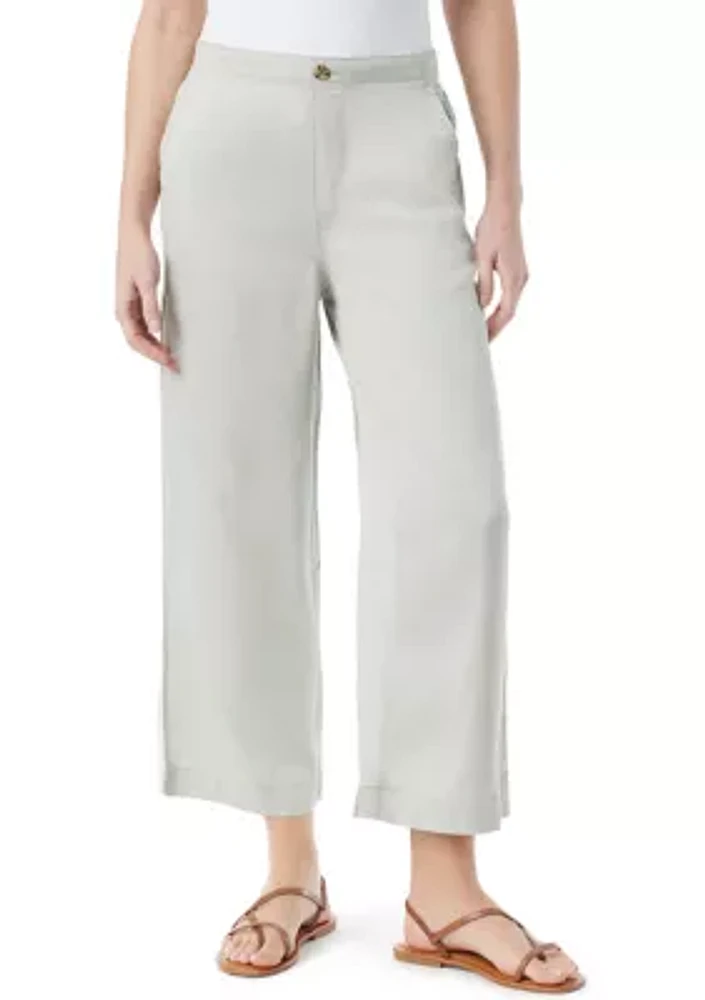 Women's Cropped Wide Leg Pants