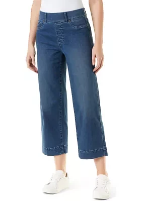 Women's Shape Effect Cropped Wide Leg Jeans