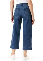 Women's Shape Effect Cropped Wide Leg Jeans