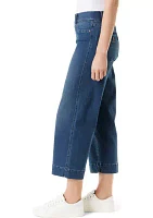 Women's Shape Effect Cropped Wide Leg Jeans