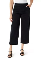 Petite Shape Effect Wide Leg Cropped Pants