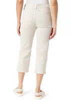 Women's Shape Effect Capri Pants with Slit