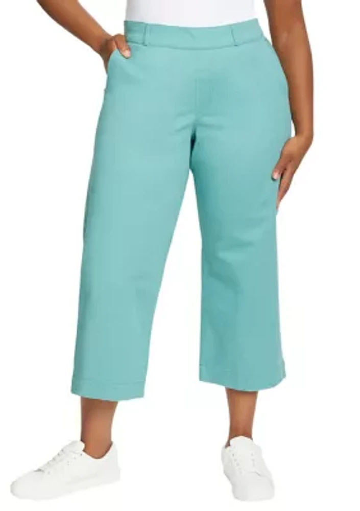 Plus Shape Effect Wide Leg Pants