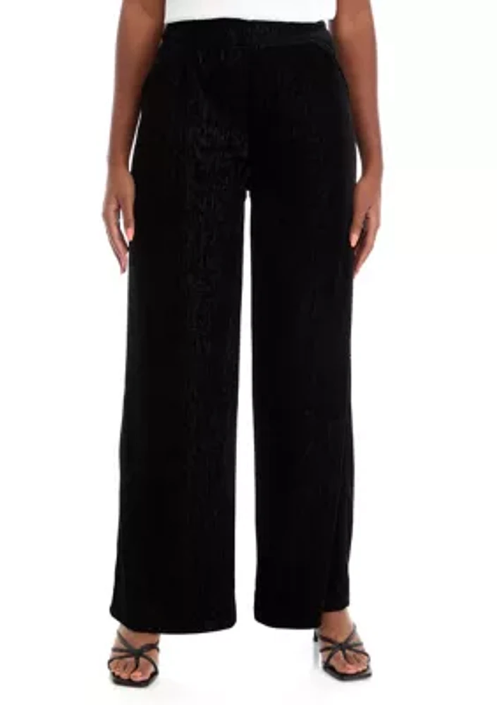 Plus Shape Effect Wide Leg Pants