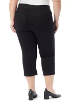 Plus Amanda Pull On Capri Pants