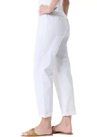 Petite Cuffed Straight Utility Pants