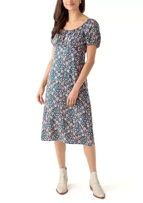 Women's Short Sleeve Midi Dress