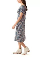 Women's Short Sleeve Midi Dress