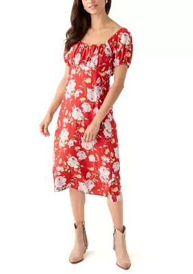 Women's Short Sleeve Midi Dress