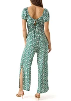 Women's Short Sleeve Floral Jumpsuit