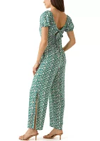 Women's Short Sleeve Floral Jumpsuit