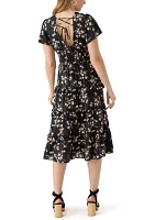 Women's Floral Printed Midi Dress