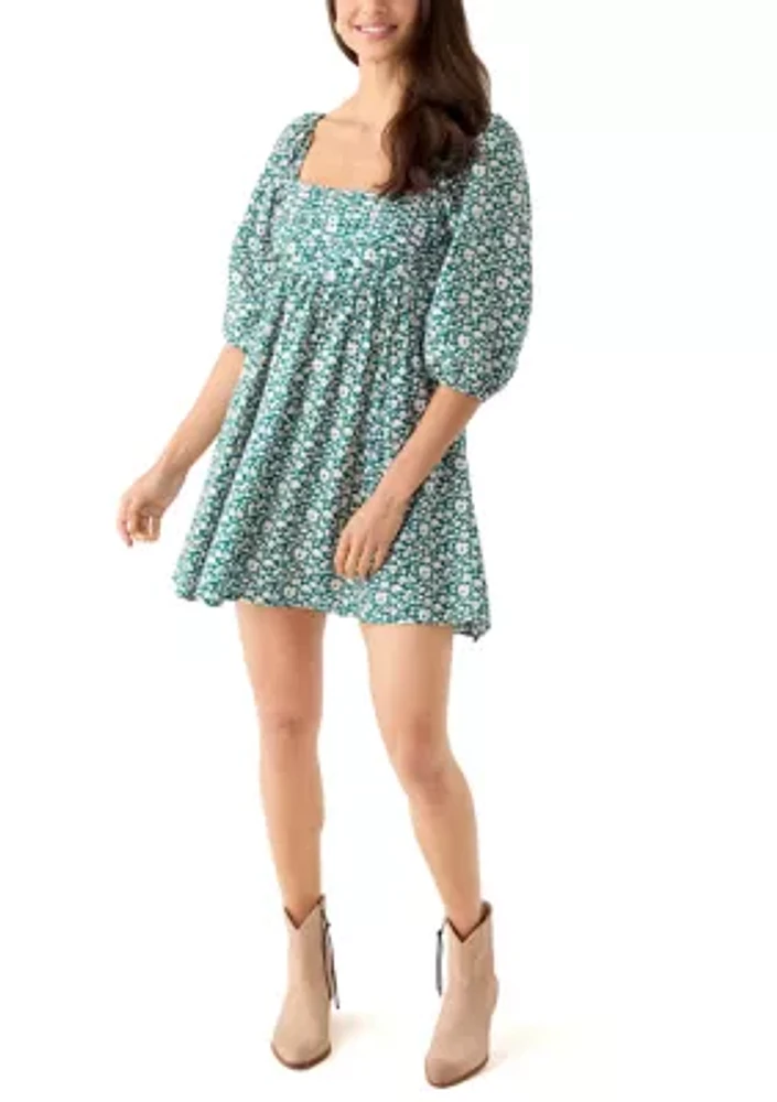 Women's 3/4 Sleeve Mini Dress