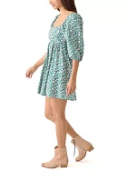 Women's 3/4 Sleeve Mini Dress