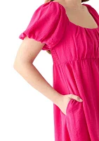 Women's Puff Sleeve Mini Dress