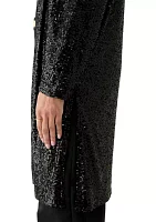 Women's Sequin Duster Cardigan