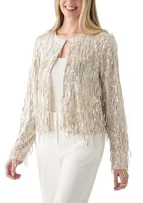 Women's Fringe Sequin Cardigan