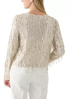 Women's Fringe Sequin Cardigan