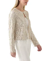 Women's Fringe Sequin Cardigan