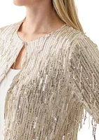 Women's Fringe Sequin Cardigan