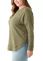 Plus Curved Hem Pullover