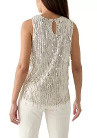 Women's Fringe Sequin Tank Top