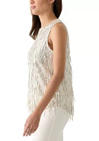 Women's Fringe Sequin Tank Top